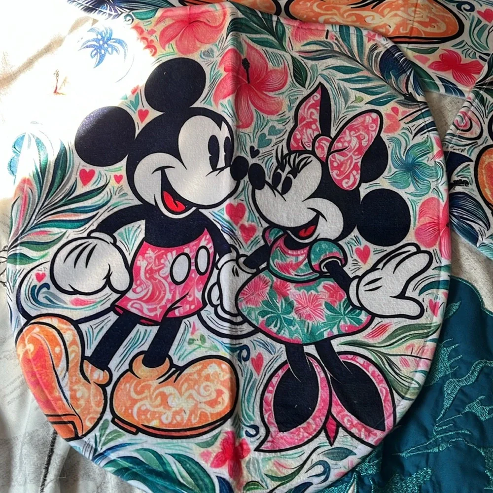 Mickey & Minnie Bath Mat and Toilet Cover Set
